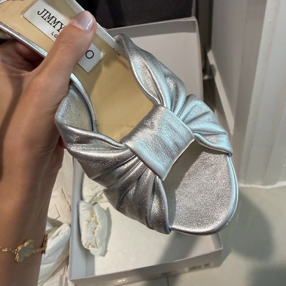 Jimmy Choo HELOISE Silver Heels - Picture 6 of 10